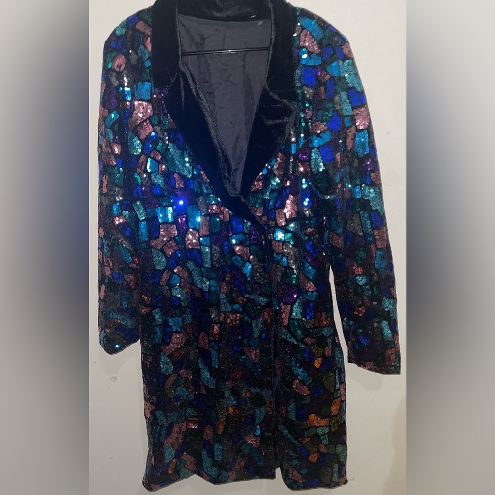 NWT Sequin Blazer Mini Dress/Top